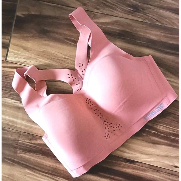 Victoria's Secret VSX Angel Max Sports Bra Size 32DD Rosebud Athleisure Sporty - Picture 1 of 9